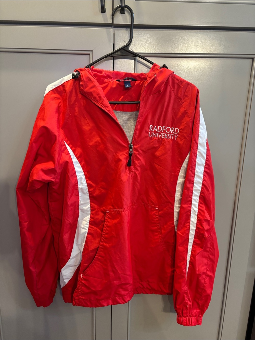 Radford University hooded quarter-zip windbreaker jacket S